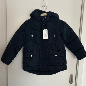 NWT Zara Kids Navy Puffer Jacket